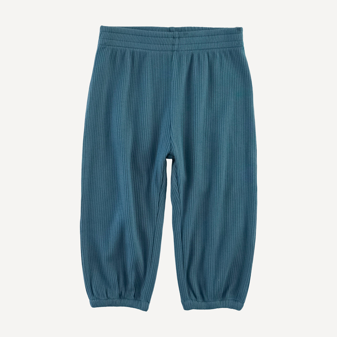 short sleeve relaxed jogger set | stone blue | organic cotton single rib