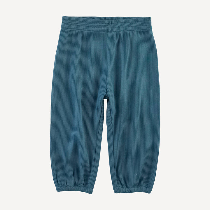 short sleeve relaxed jogger set | stone blue | organic cotton single rib