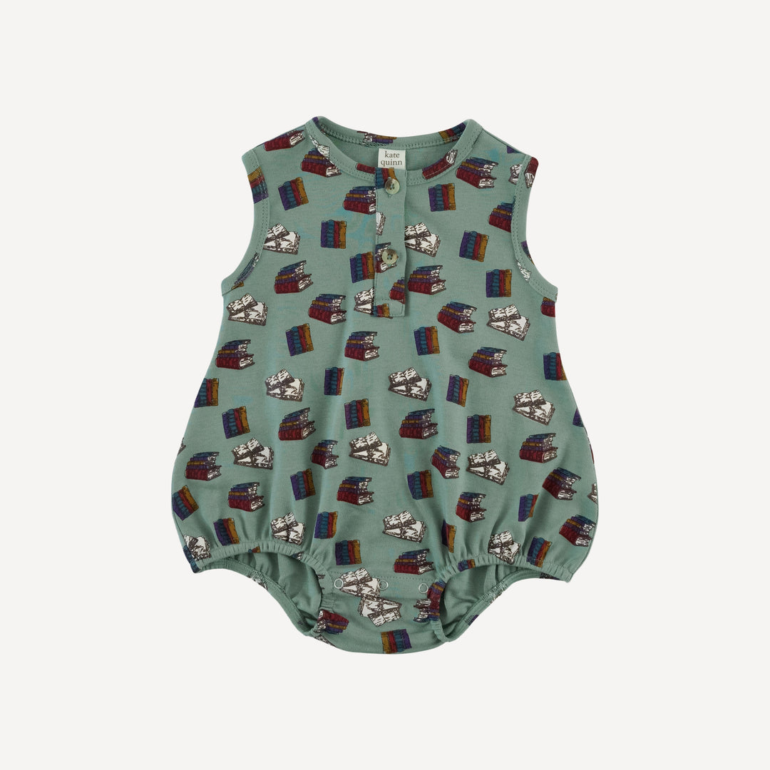 sleeveless henley bubble | books | organic cotton interlock
