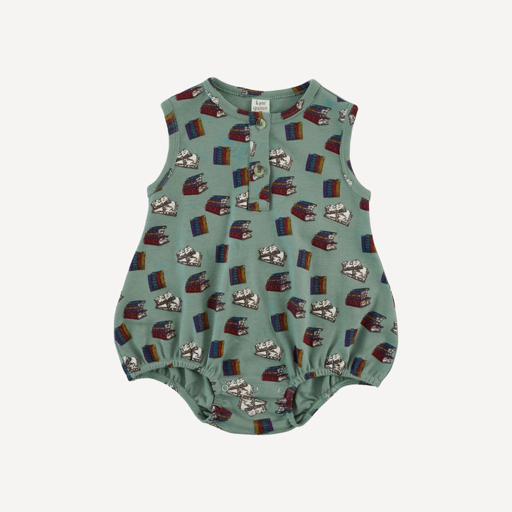 sleeveless henley bubble | books | organic cotton interlock