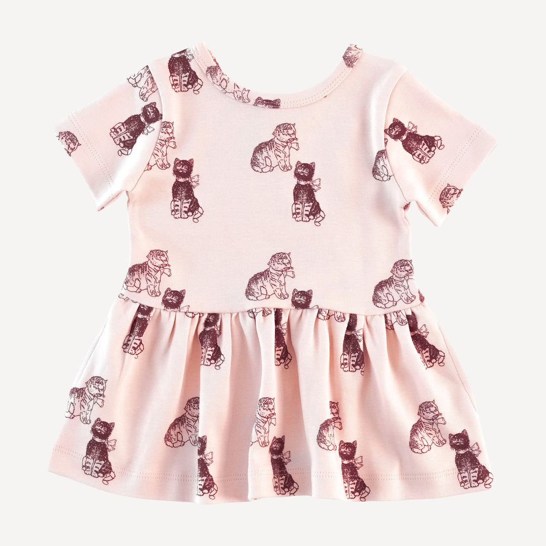 hazel twirl top + bike short set | vintage kitty | organic cotton interlock
