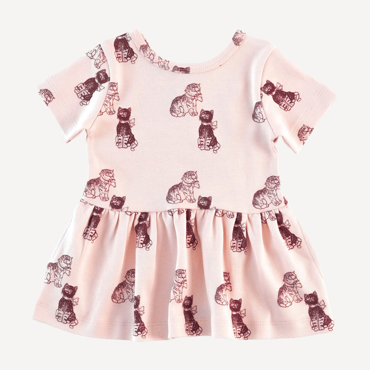hazel twirl top + bike short set | vintage kitty | organic cotton interlock