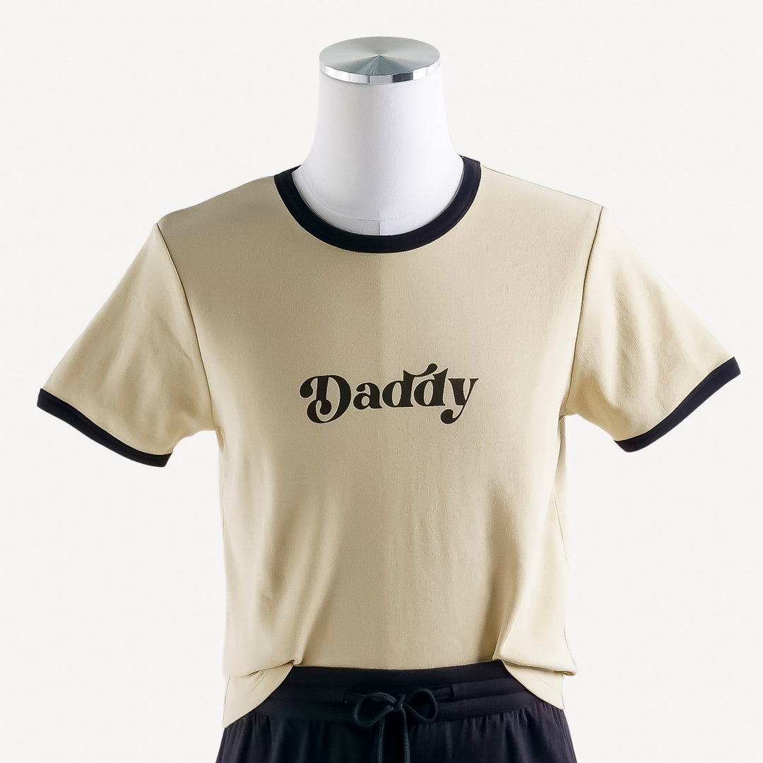 mens ringer tee | 70s daddy | organic cotton interlock