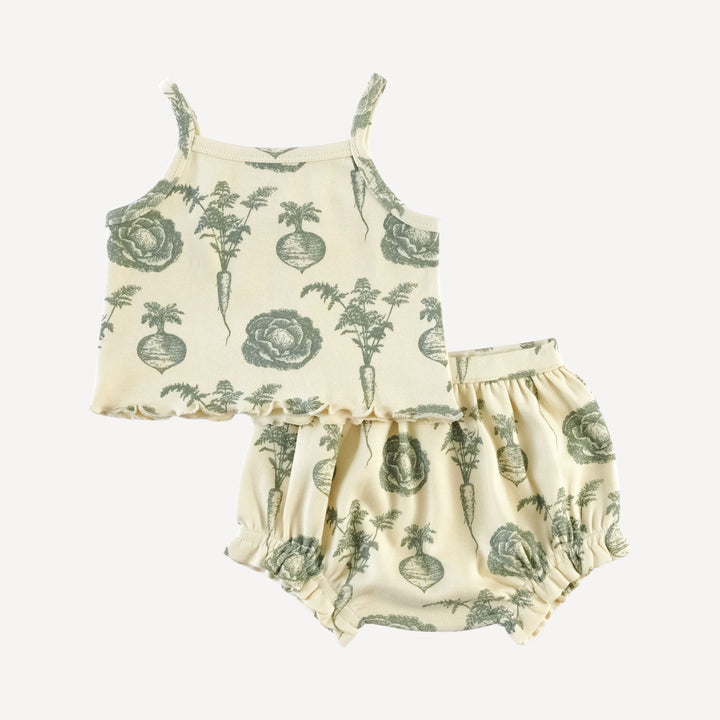 lettuce tank + bloomer set | jadeite veggies | organic cotton interlock