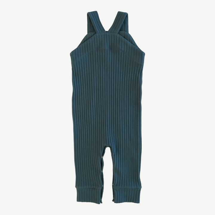 country cuffed jumpsuit | slate blue | organic cotton wide rib