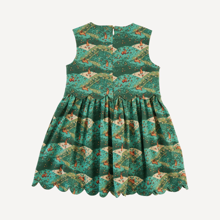 sleeveless scallop dress | bunny fields | organic cotton interlock