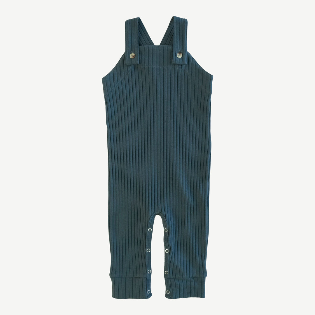 country cuffed jumpsuit | slate blue | organic cotton wide rib