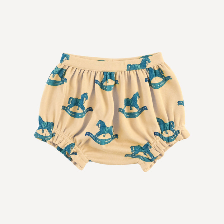 lettuce tank + bloomer set | rocking horse | organic cotton interlock
