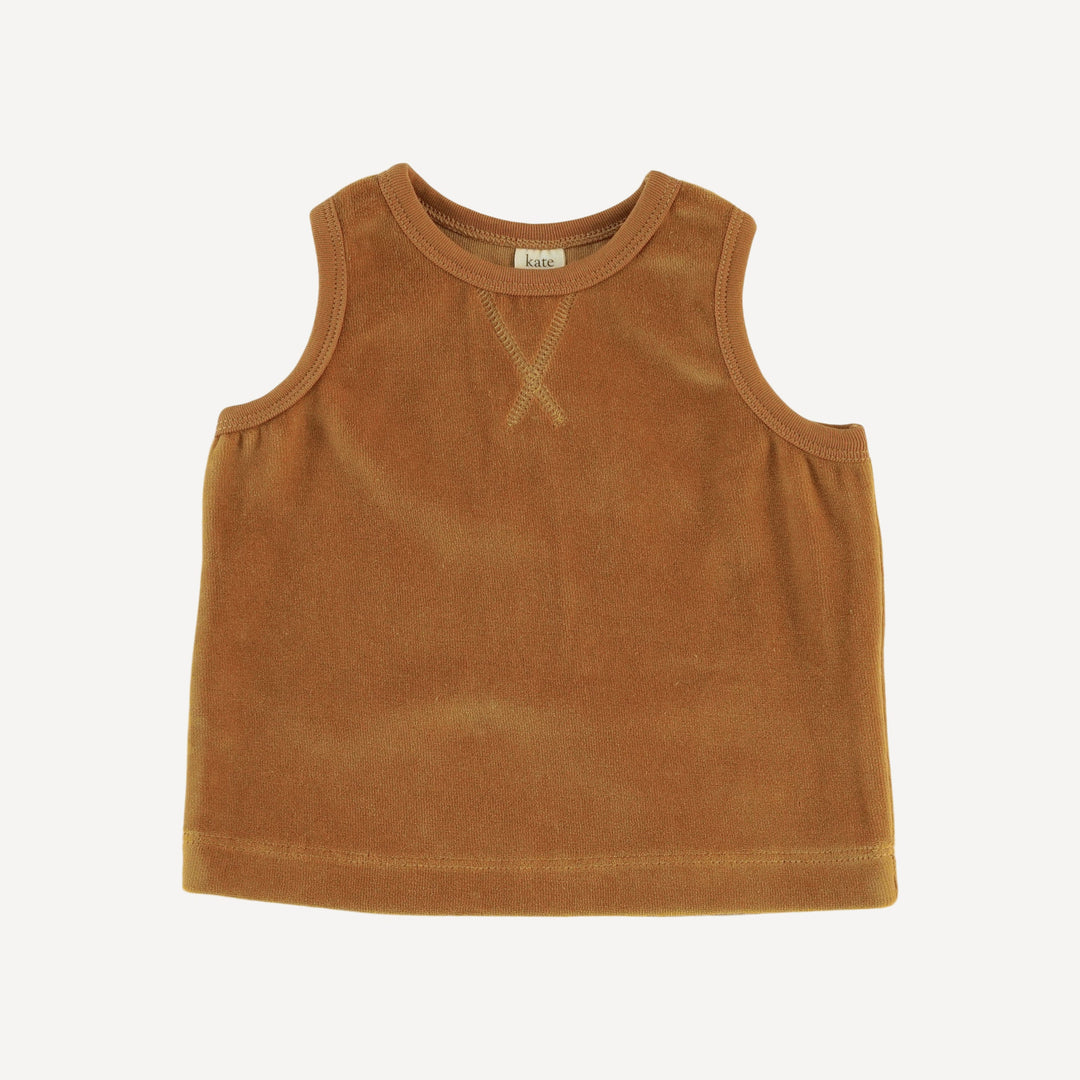 topstitch tank + short set | apple cinnamon | organic cotton velour