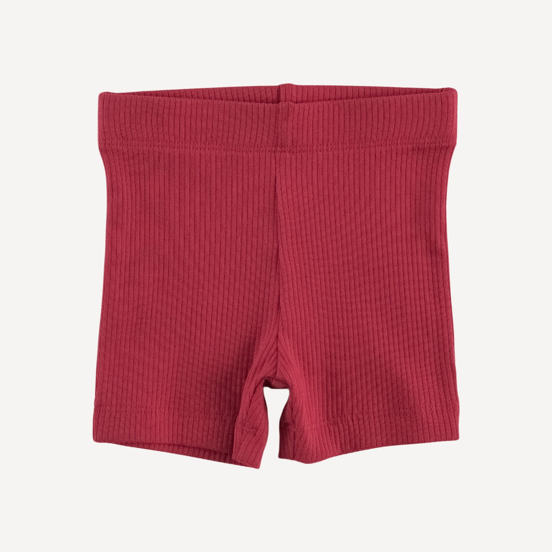 skinny tank + bike short set | cardinal  | organic cotton single rib