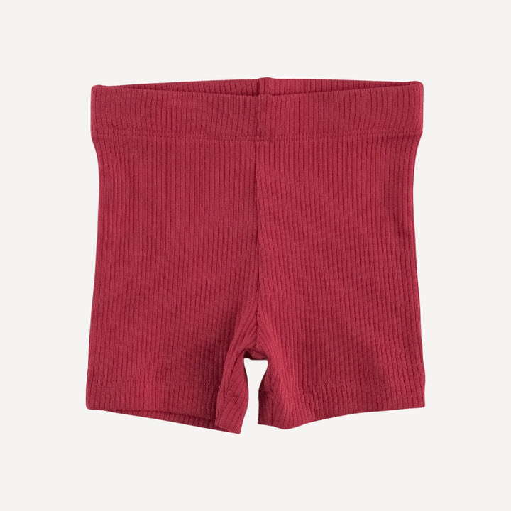 skinny tank + bike short set | cardinal  | organic cotton single rib