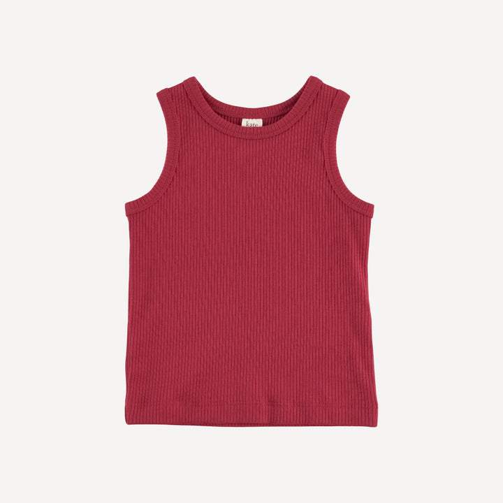 skinny tank + bike short set | cardinal  | organic cotton single rib