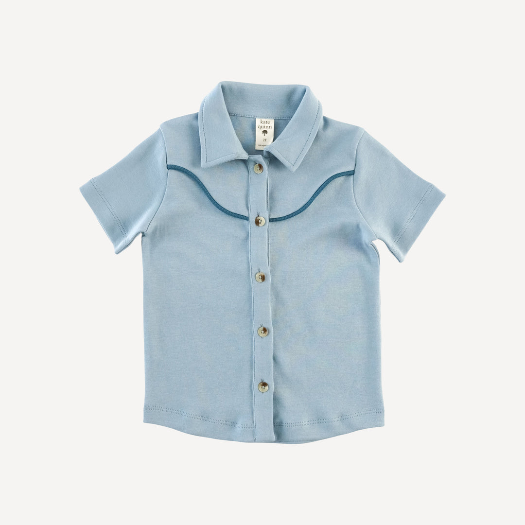 short sleeve urban cowboy tee | celestial   | organic cotton interlock