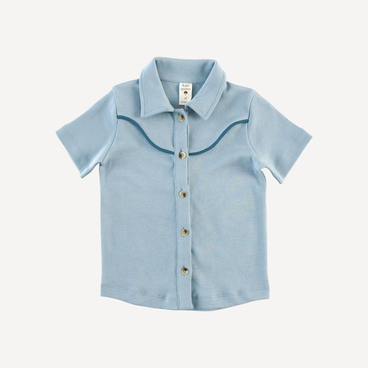 short sleeve urban cowboy tee | celestial   | organic cotton interlock