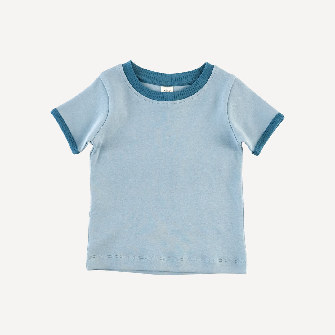 short sleeve ringer + short set | celestial   | organic cotton interlock