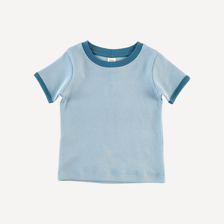 short sleeve ringer + short set | celestial   | organic cotton interlock