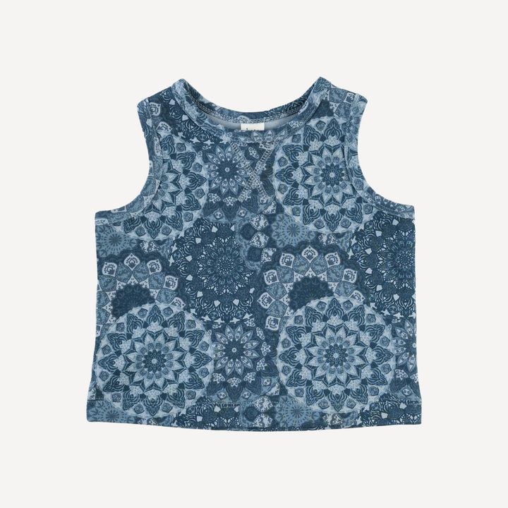 topstitch tank + short set | celestial mandala | organic cotton interlock
