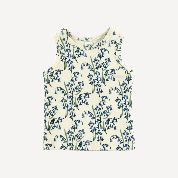 skinny tank + bike short set | bluebells | organic cotton interlock