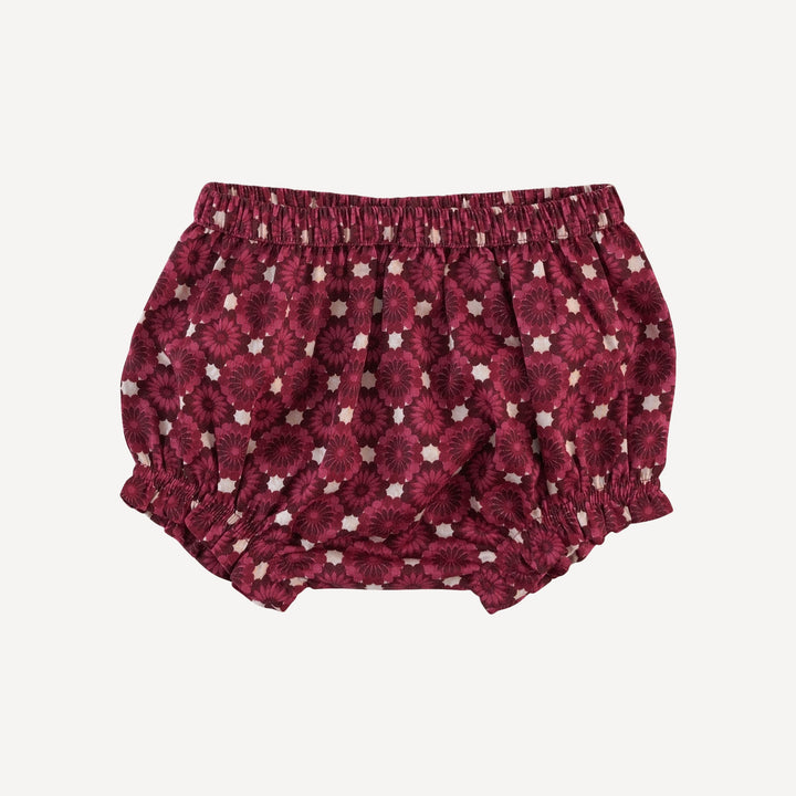 editorial bloomer set | red geo floral | organic cotton sateen woven