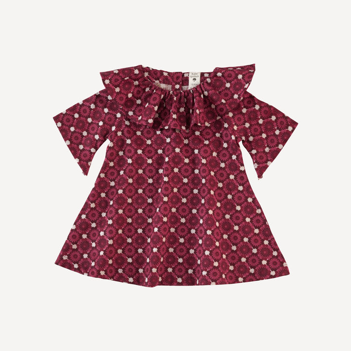 editorial bloomer set | red geo floral | organic cotton sateen woven