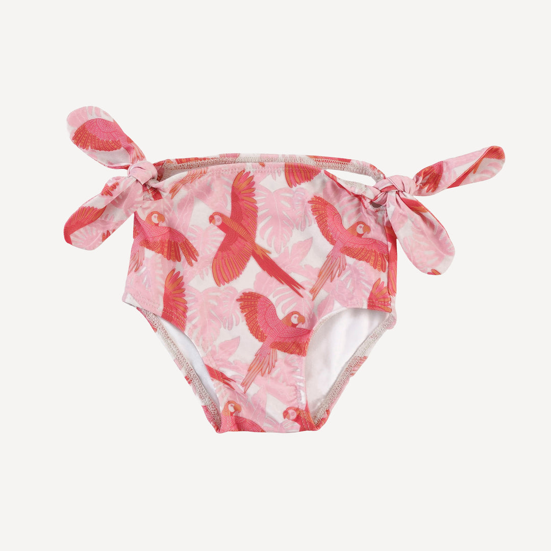 tie bow bikini | tropical parrots | swim