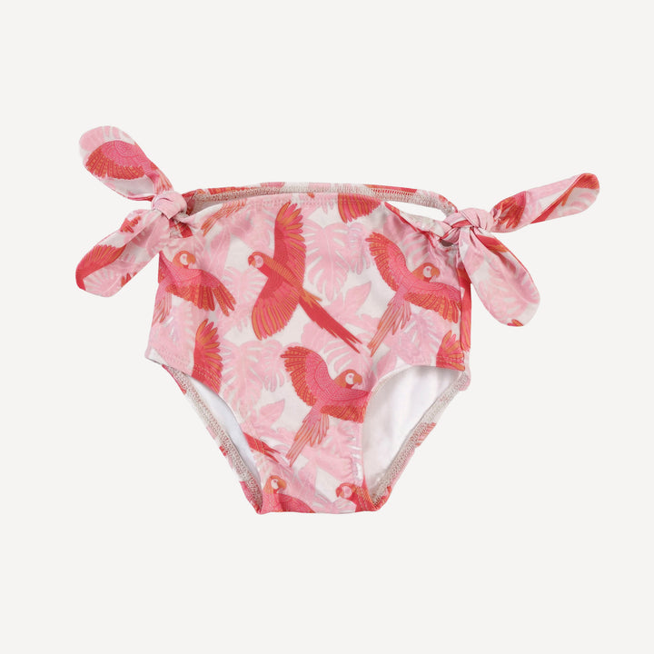 tie bow bikini | tropical parrots | swim
