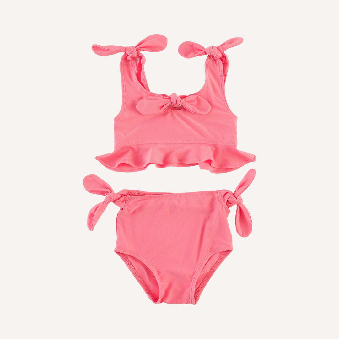 tie bow bikini | tropical pink | swim