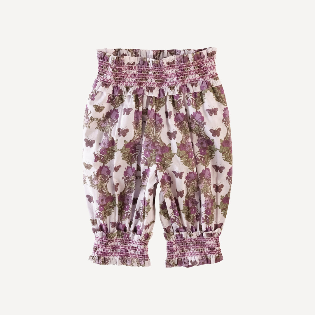 winnie bubble knicker | purple floral butterfly | organic cotton woven