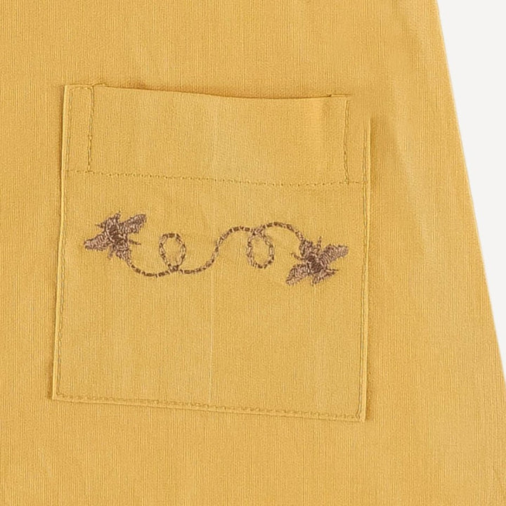 vintage button pocket shortie | golden | organic cotton woven