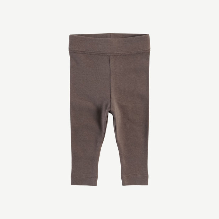 classic skinny legging | coffee | organic cotton flat rib