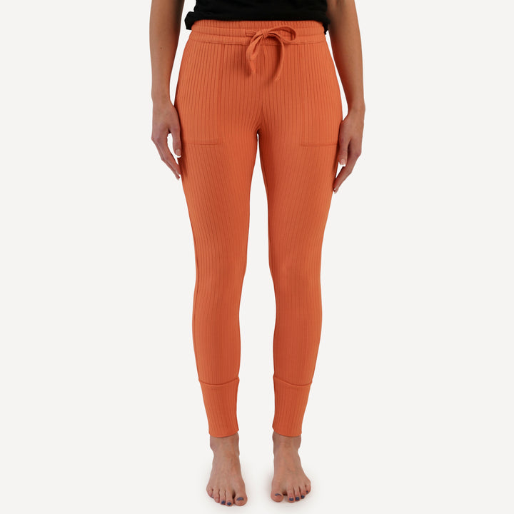 womens skinny jogger | mango | organic cotton wide rib