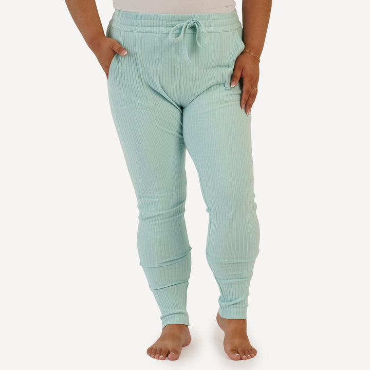 womens skinny jogger | surf spray | organic cotton wide rib