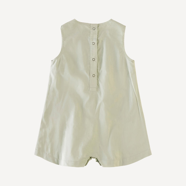 vintage button pocket shortie | foam green | organic cotton woven