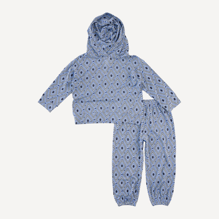 long sleeve hooded relaxed jogger set | diamond | bamboo