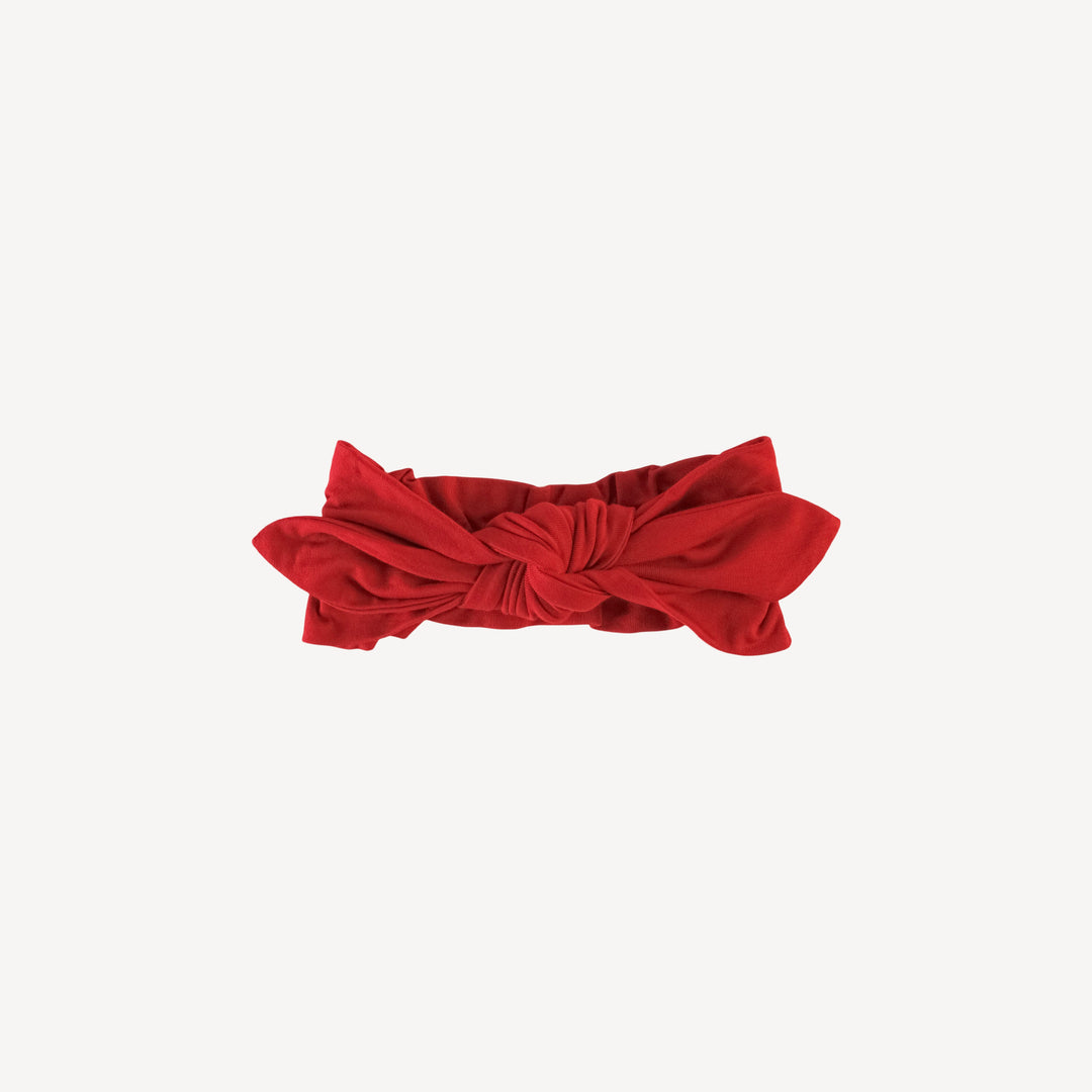 knot top headband | ruby red | bamboo