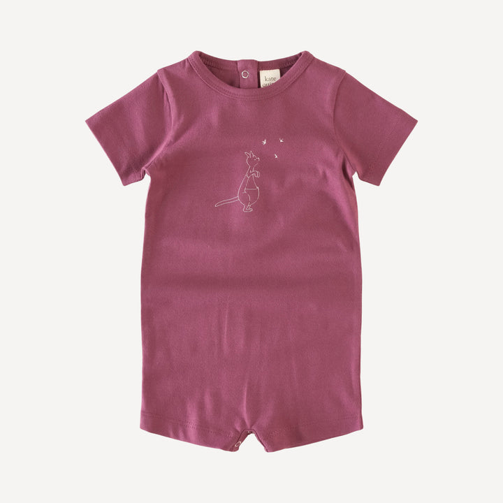 short sleeve crew neck shortie | kanga | organic cotton jersey