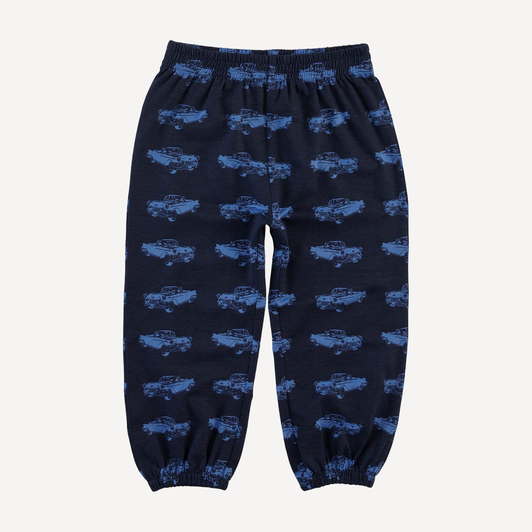 long sleeve hooded relaxed jogger set | classic car | bamboo