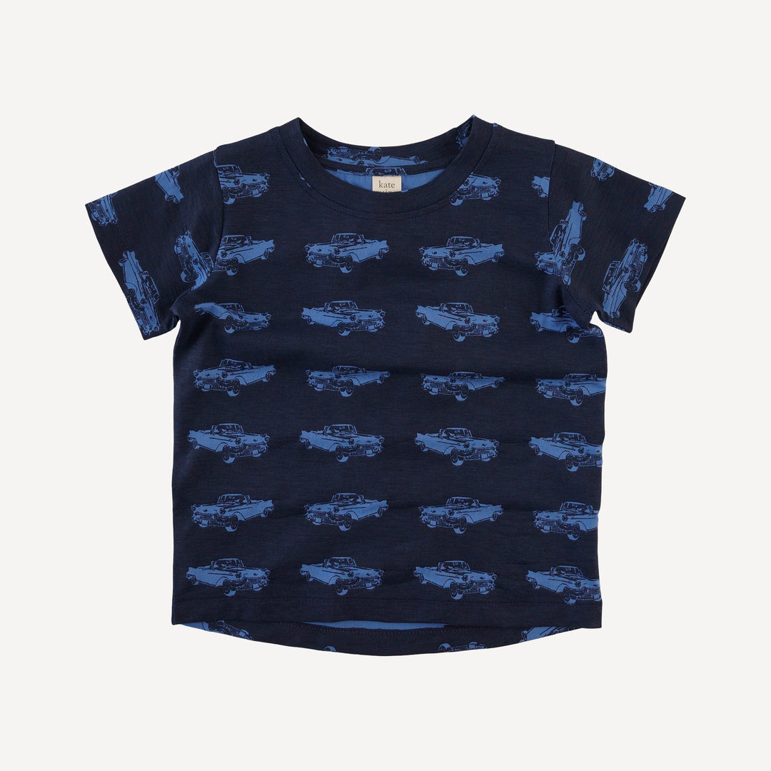 short sleeve boxy tee | classic car | bamboo