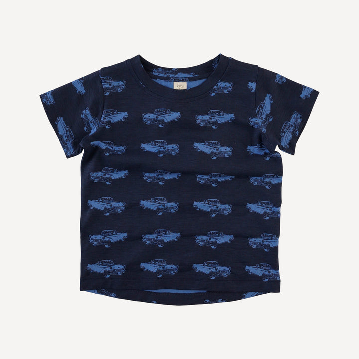short sleeve boxy tee | classic car | bamboo