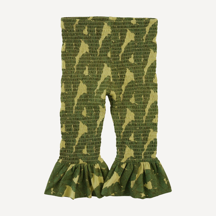 smocked ruffle top + pant set | banana leaf | bamboo