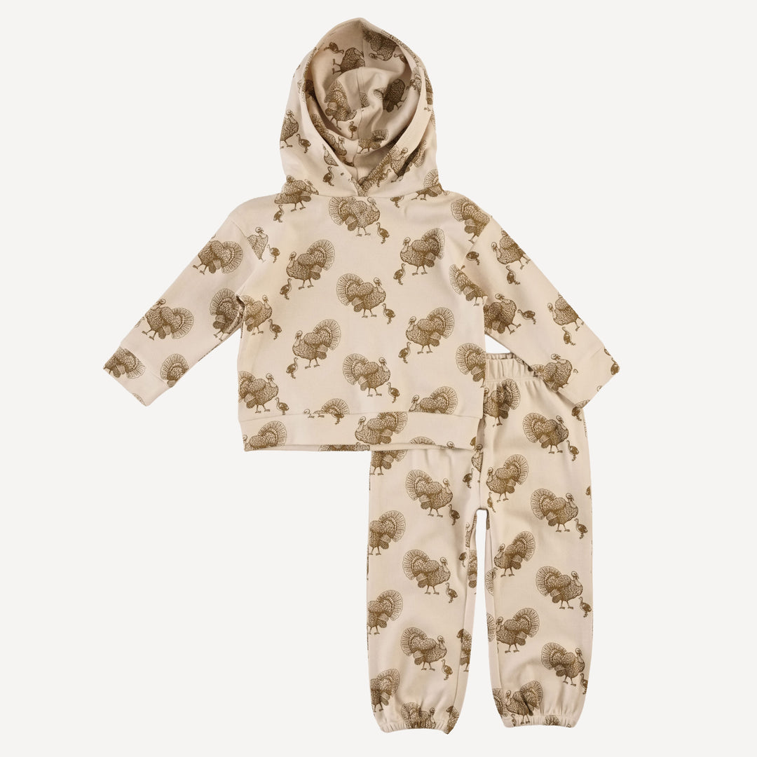 long sleeve hooded relaxed jogger set | turkey | organic cotton interlock