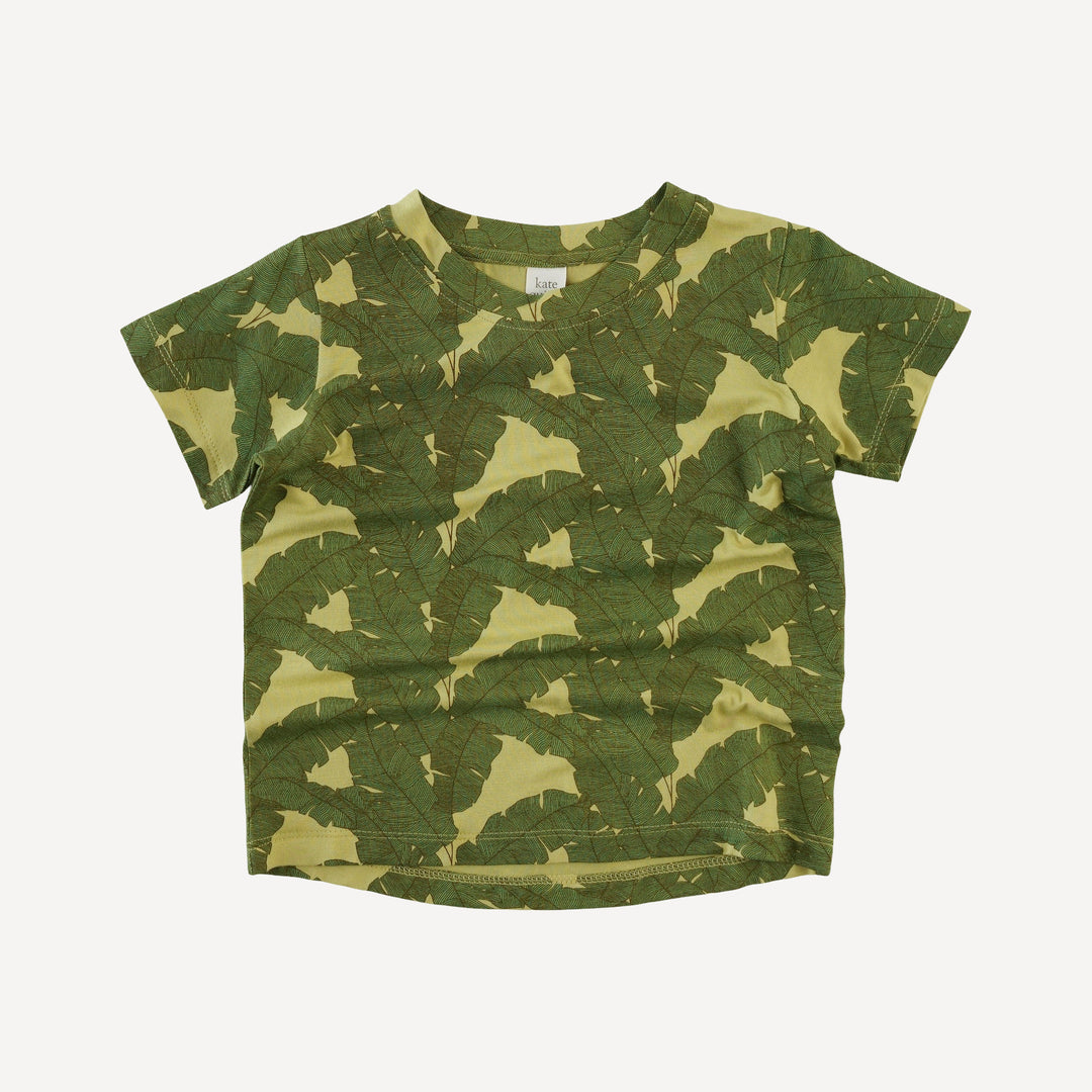 short sleeve boxy tee | banana leaf | bamboo