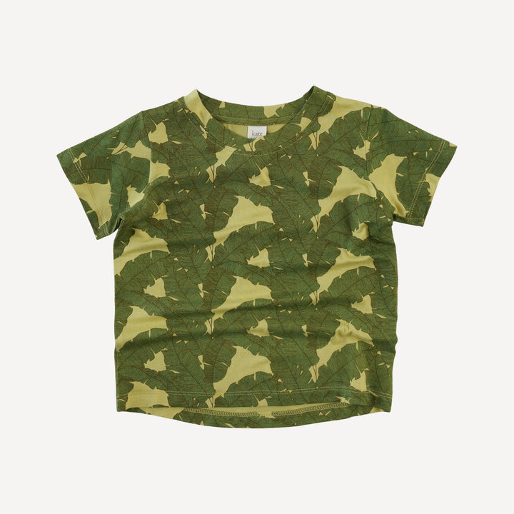 short sleeve boxy tee | banana leaf | bamboo