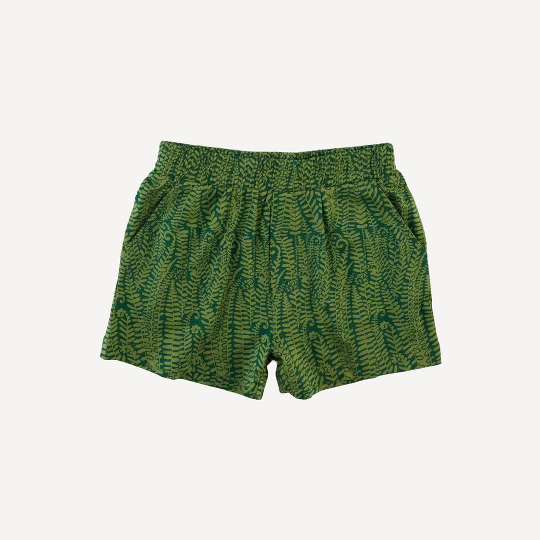 piped baseball jersey + relaxed short set | emerald fern frond woods | modal