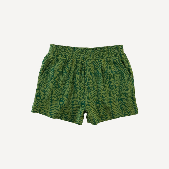 piped baseball jersey + relaxed short set | emerald fern frond woods | modal