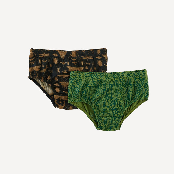 underwear set of 2 | emerald fern frond woods | modal