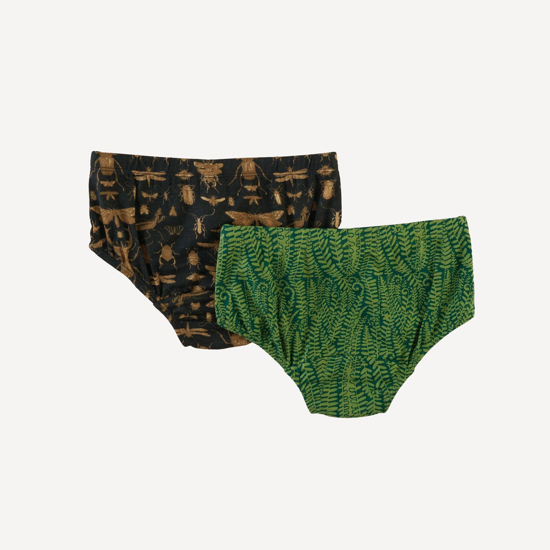 underwear set of 2 | emerald fern frond woods | modal