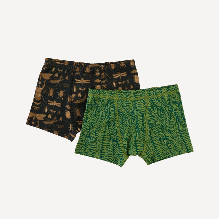 boxer set of 2 | emerald fern frond woods | modal