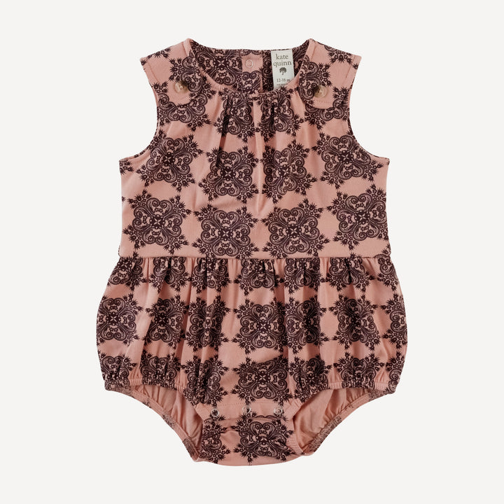 sleeveless button tab bubble | french bloom | bamboo