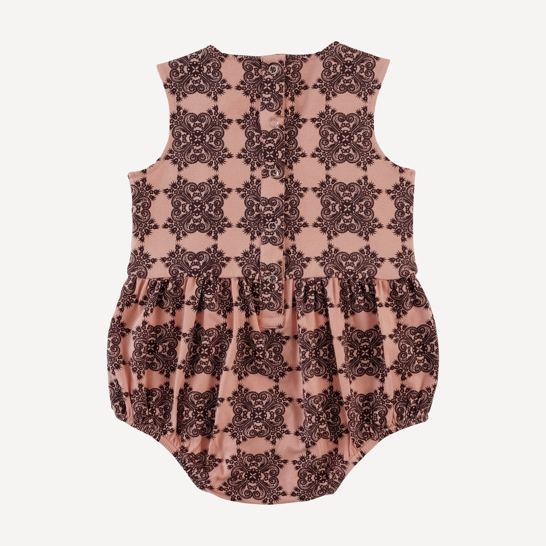 sleeveless button tab bubble | french bloom | bamboo